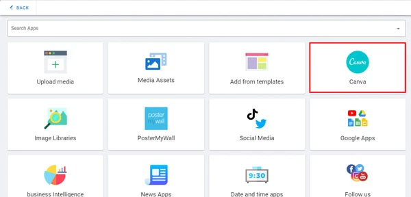 Choose Canva App