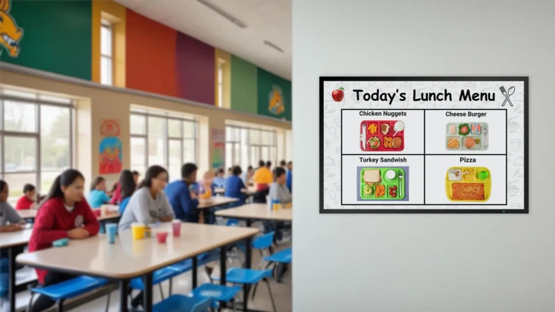 Digital Menu for Schools