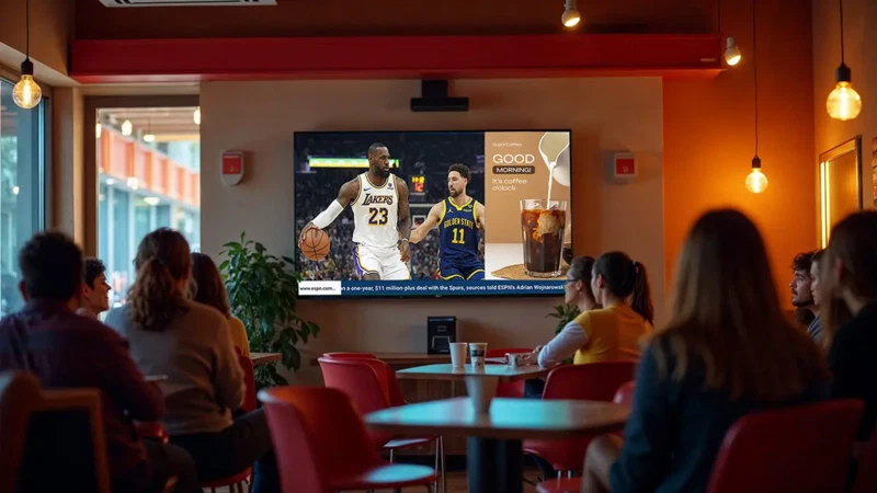Digital Signage in Coffee Shop