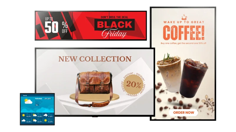 Digital signage screens