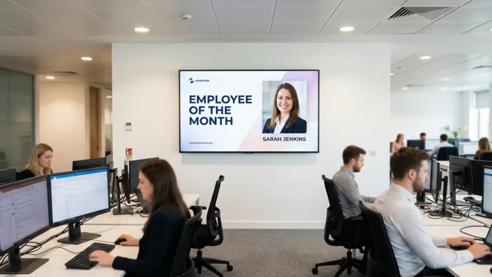Employee of the month screen