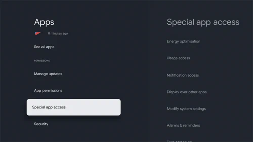 Google TV Special Permission