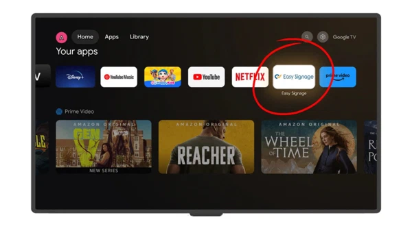 Install digital signage app on smart TV