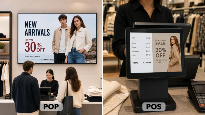 POP vs POS Digital Signage
