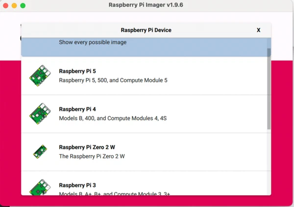 Raspberry Pi Model