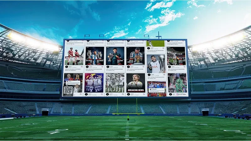 Social Walls in a football field