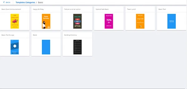 digital signage screen layout