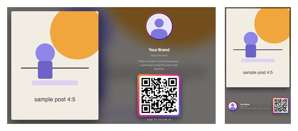 Instagram Profile Panel theme