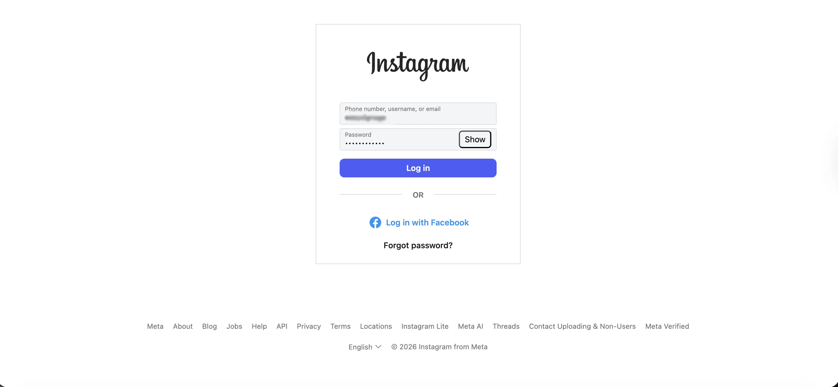 Login Instagram
