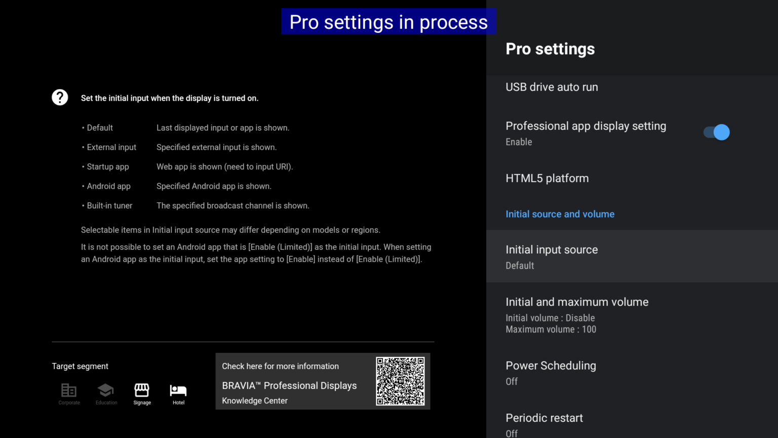 Sony Initial Input Source