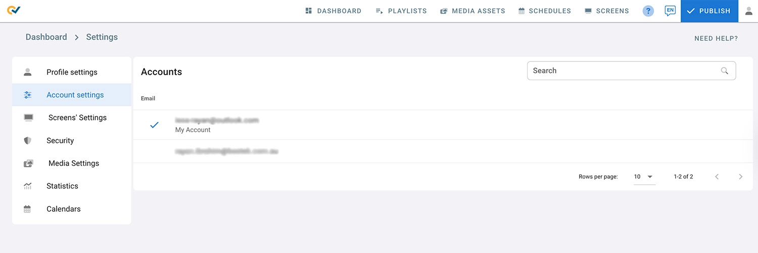 Account Settings