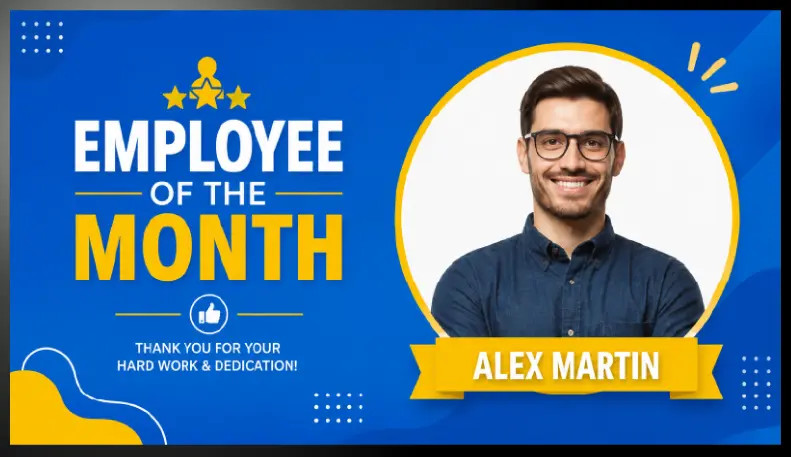 Employee of the month digital signage template