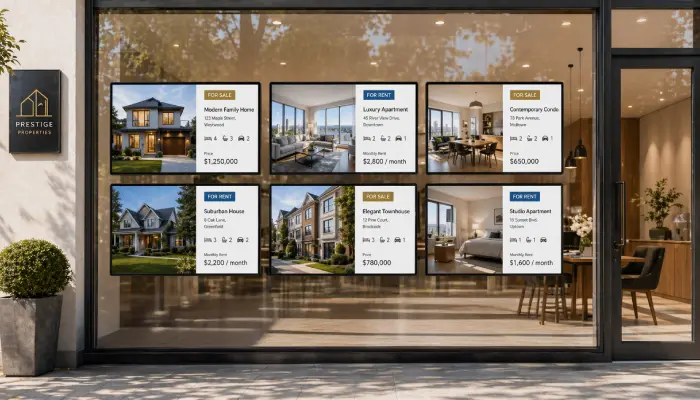 Real Estate Window Displays