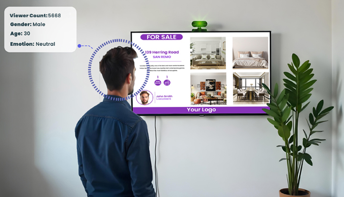 AI digital signage for real estate