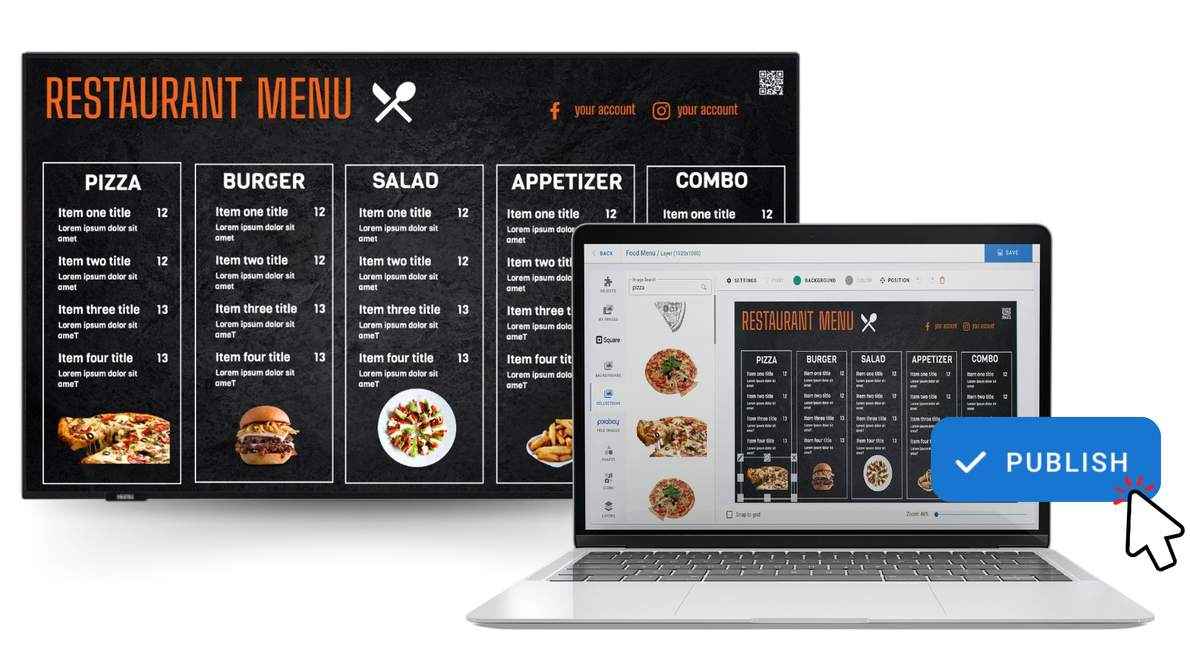 digital signage content
