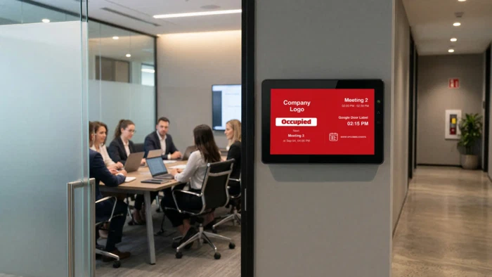 meeting door label display