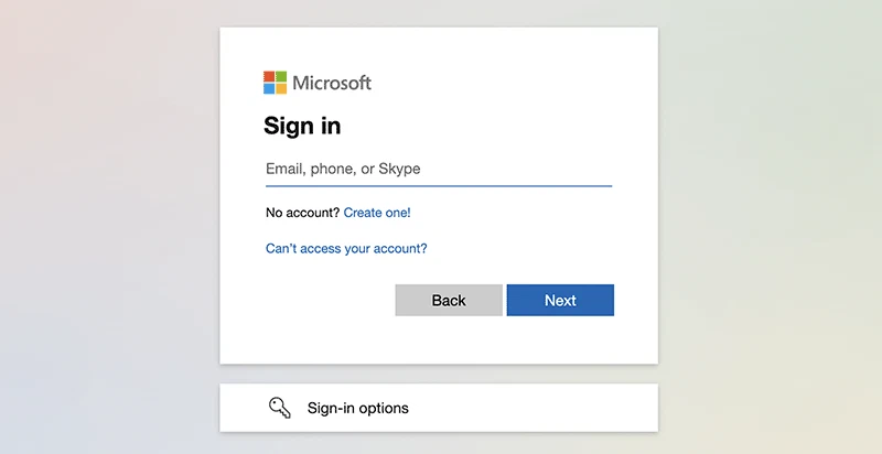 sign in to microsoft account